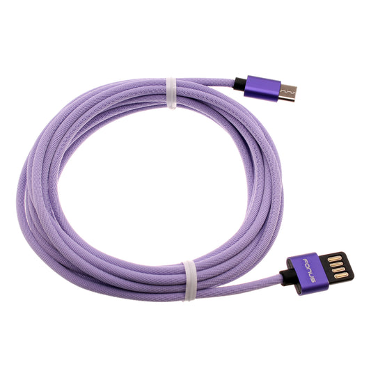 image of 10ft USB-C Cable Purple Extra Long Fast Charger Power Cord Type-C  - BFA93 1551-1