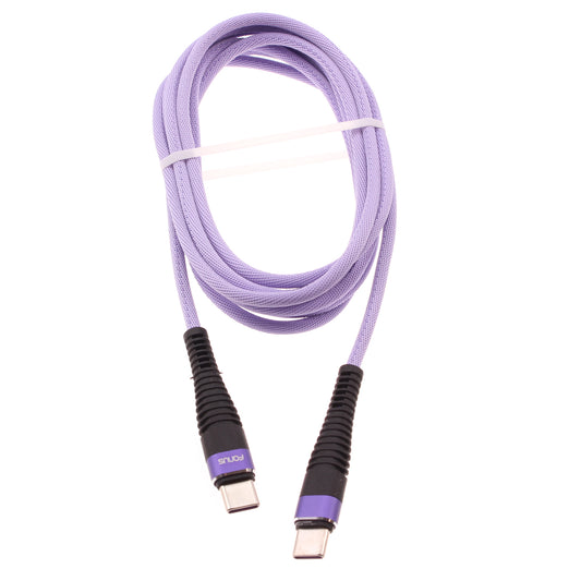 image of Purple 6ft PD Cable Type-C to USB-C Long Charger Cord Power Wire Sync  - BFA94 1547-1