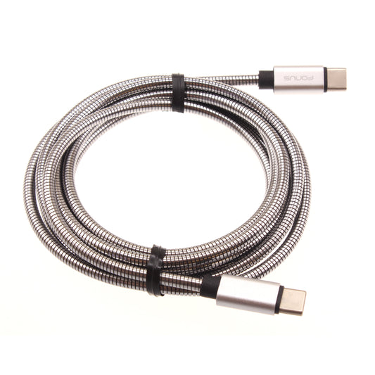 image of 6ft Metal PD Cable Type-C to USB-C Charger Cord Power Wire Sync  - BFD55 1426-1