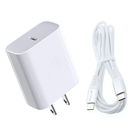 image of 18W Fast Home Charger PD Type-C 6ft USB-C Cable Quick Power Adapter  - BFJ09 1323-1