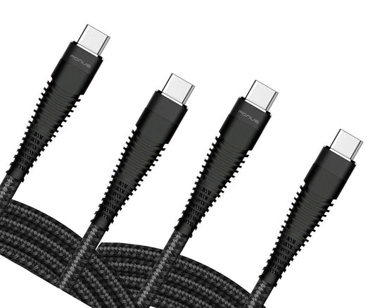 6ft and 10ft Long PD USB-C Cables Fast Charge TYPE-C to TYPE-C Cord Power Wire USB-C to USB-C Data Sync  - BFY68 1795-1