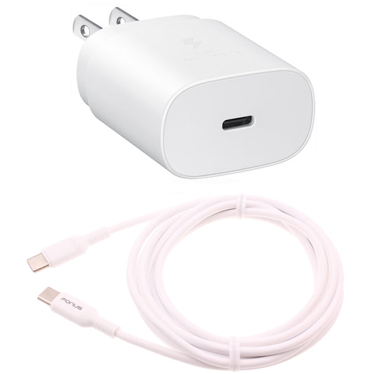 image of 25W Fast Home Charger PD Type-C 6ft USB-C Cable Quick Power Adapter  - BFA79 1519-1