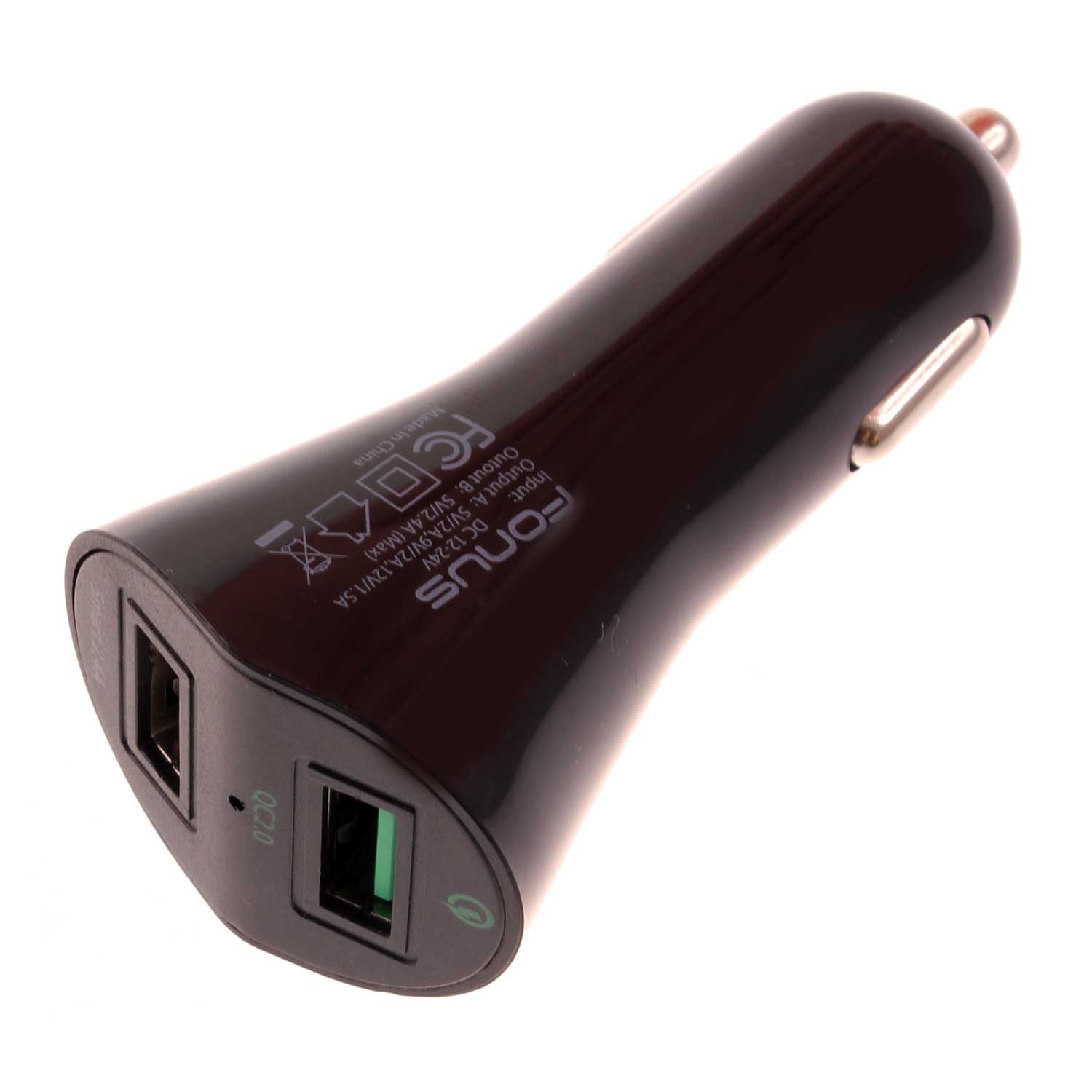 Car Charger 30W Fast 2-Port USB Power Adapter DC Socket  - BFK66 840-1