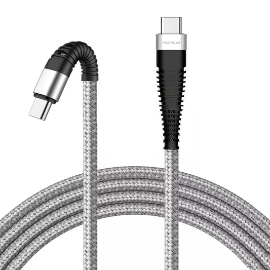 image of 3ft PD Cable Type-C to USB-C Fast Charger Cord Power Wire Sync  - BFE11 1491-1