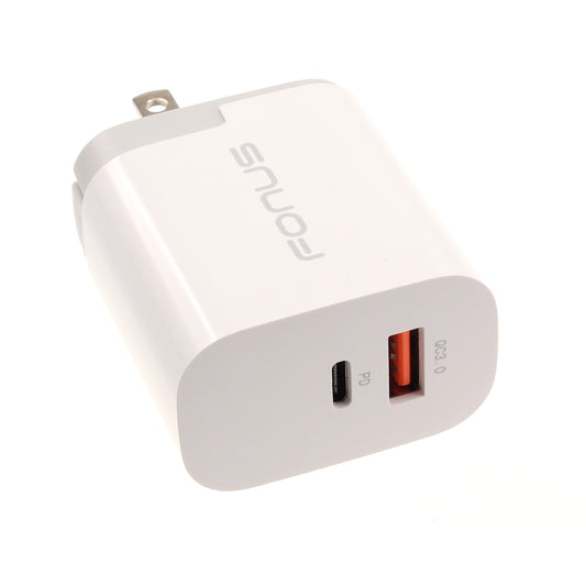 image of Fast Home Charger 36W 2-Port USB Type-C Port Travel Wall  - BFG65 1429-1