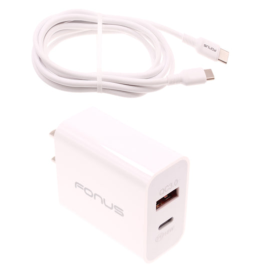 36W PD Home Charger Fast Type-C 6ft Long Cable USB-C Power Cord QC3.0 Adapter  - BFE41 1499-1