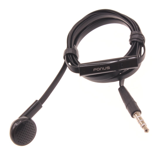 image of Mono Headset Wired Earphone Single Earbud 3.5mm Headphone Flat  - BFJ88 387-1