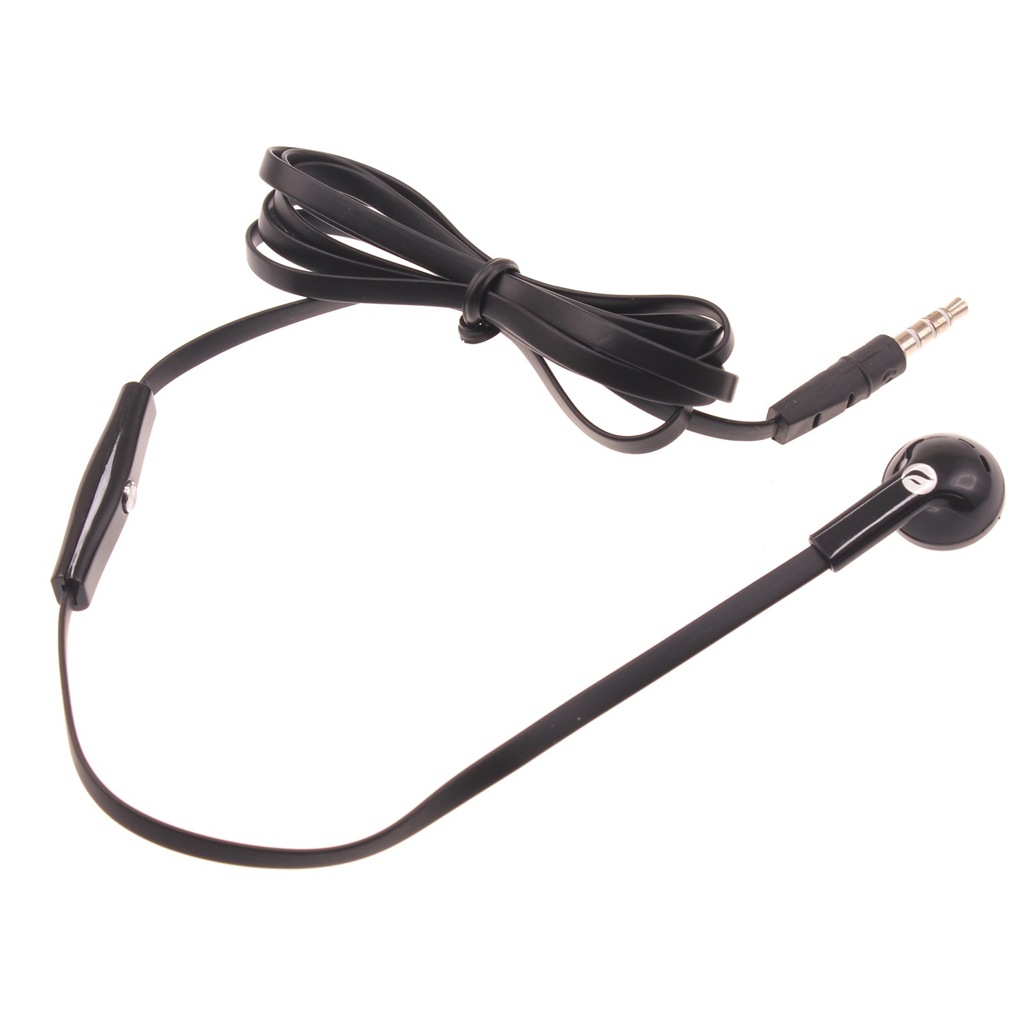 Mono Headset Wired Earphone Single Earbud 3.5mm Headphone Flat  - BFJ88 387-1