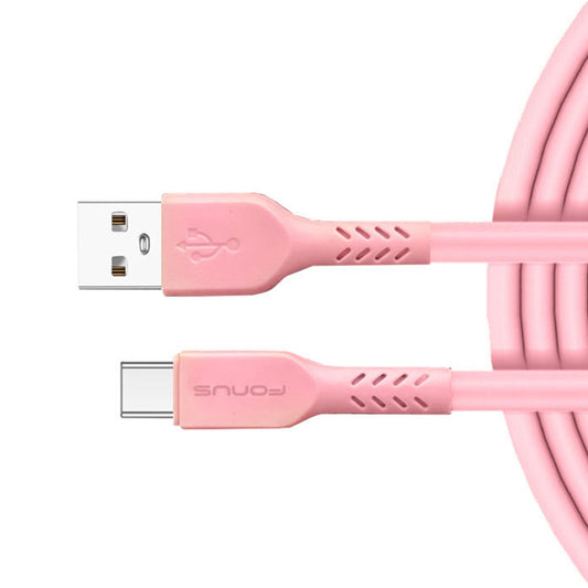 10ft Long USB-C Cable Pink Charger Cord Power Wire Type-C Fast Charge  - BFJ16 1574-1