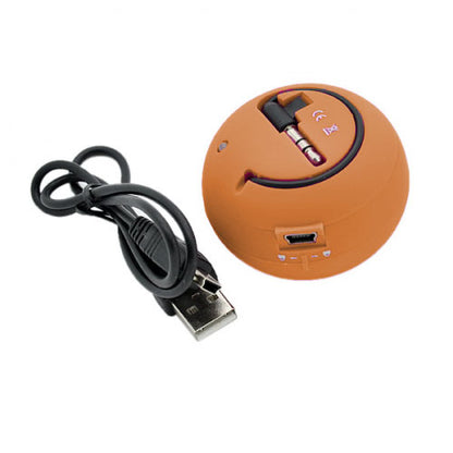 Wired Speaker Portable Audio Multimedia Rechargeable Orange  - BFF81 355-3