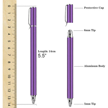 Purple Stylus Touch Screen Pen Fiber Tip Aluminum Lightweight  - BFZ55 1681-3