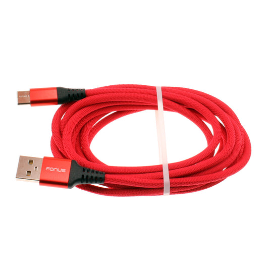 Red 6ft USB-C Cable Type-C Charger Cord Power Wire Long  - BFK59 1414-1