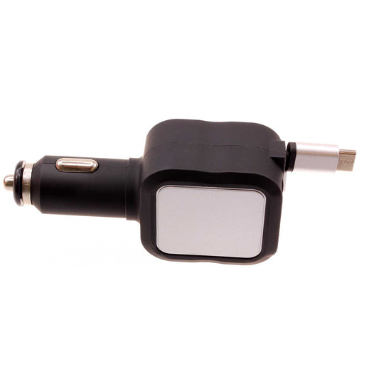 image of Car Charger Retractable 4.8Amp Type-C 2-Port USB Fast Charge  - BFM43 1064-1