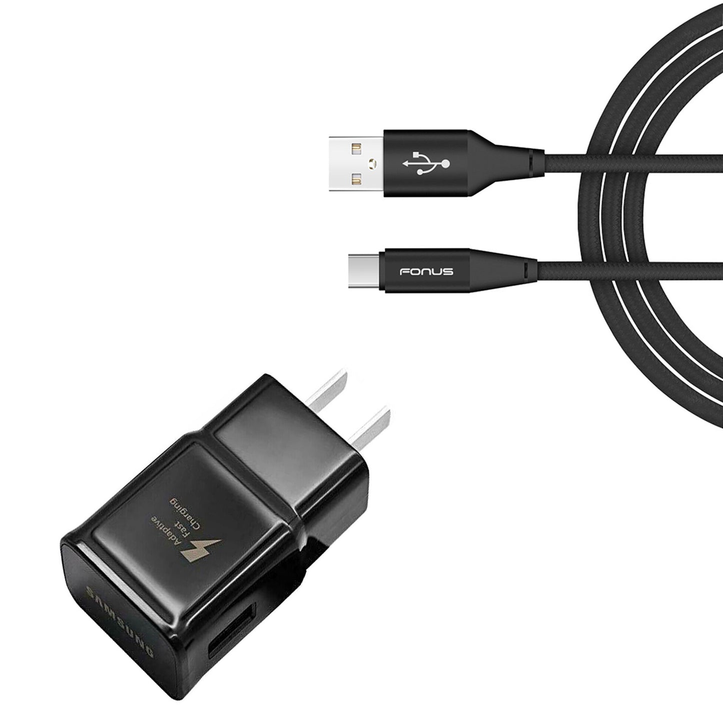 Fast Home Charger Type-C 6ft USB Cable Quick Power Adapter  - BFC38 1060-1