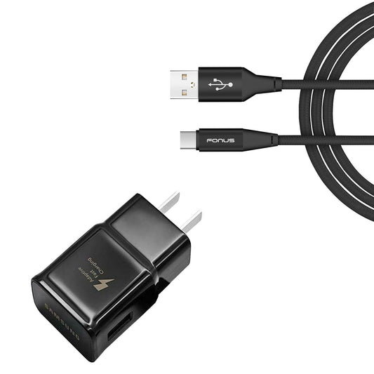 image of Fast Home Charger Type-C 6ft USB Cable Quick Power Adapter  - BFC38 1060-1