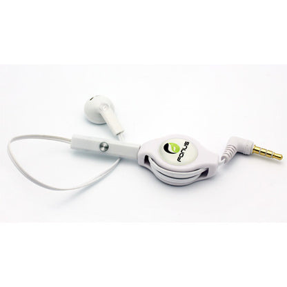 Retractable Mono Earphone Headphone 3.5mm w Mic Headset Handsfree Earbud  - BFJ79 383-1