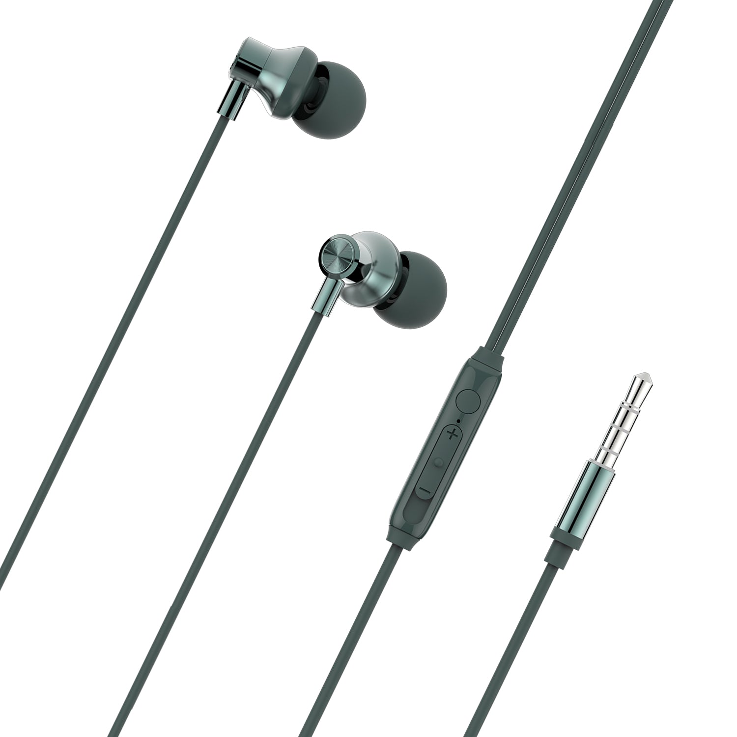 Wired Earphones Hi-Fi Sound Headphones Handsfree Mic Headset Metal Earbuds  - BFD75 1575-1