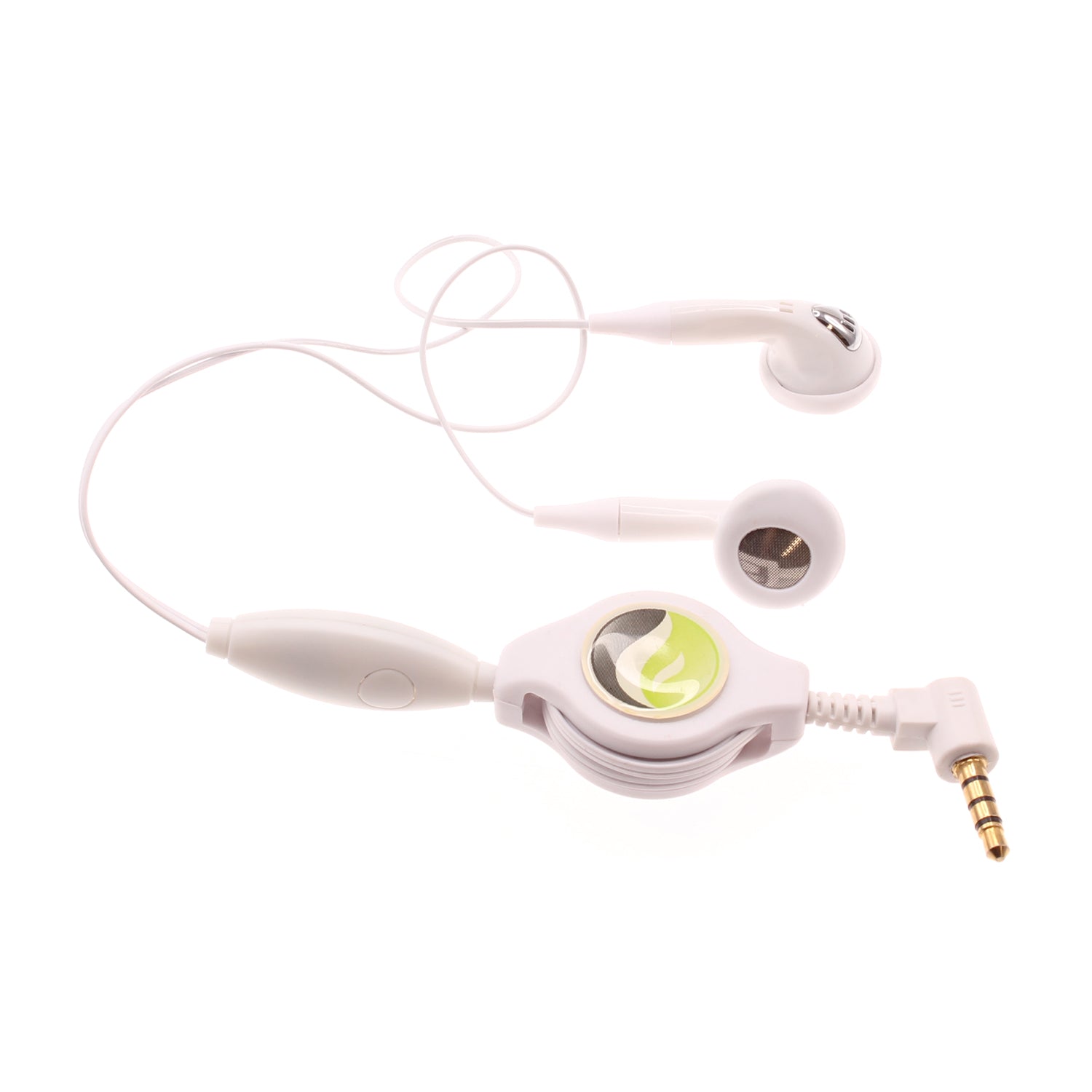 Retractable Earphones Headphones Hands-free Headset 3.5mm w Mic Earbuds  - BFB80 353-1