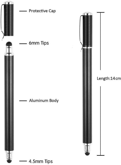 Stylus Touch Screen Pen Fiber Tip Aluminum Lightweight Black  - BFZ49 1674-2