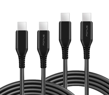 6ft and 10ft Long PD USB-C Cables Fast Charge TYPE-C to TYPE-C Cord Power Wire USB-C to USB-C Data Sync  - BFY66 1793-1