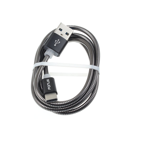 image of Metal USB Cable 3ft Type-C Charger Cord Power Wire  - BFE82 929-1