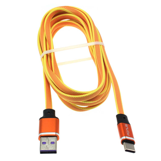 image of 6ft USB Cable Orange Type-C Charger Cord Power Wire  - BFL99 1380-1