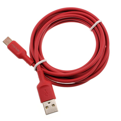 6ft USB-C Cable Red Charger Cord Power Wire Type-C  - BFC15 1423-1