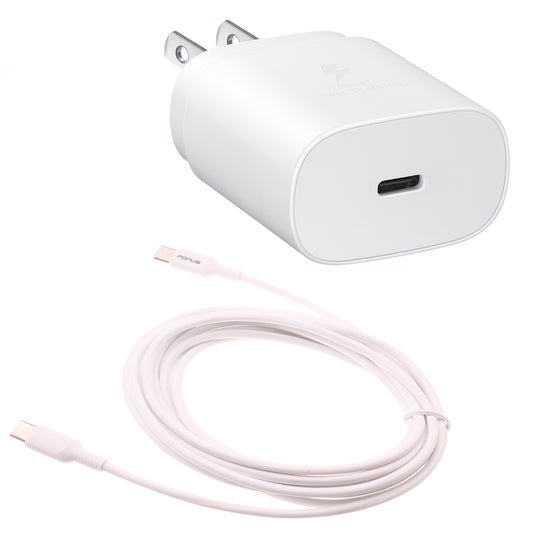 image of 25W Fast Home Charger PD Type-C 6ft USB-C Cable Quick Power Adapter  - BFA79 1519-1