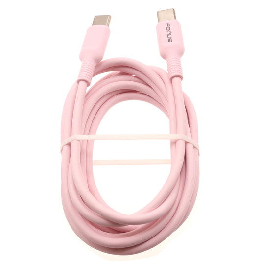 Pink 6ft Long Cable USB-C to Type-C PD Fast Charger Cord Power Wire  - BFB43 1419-1