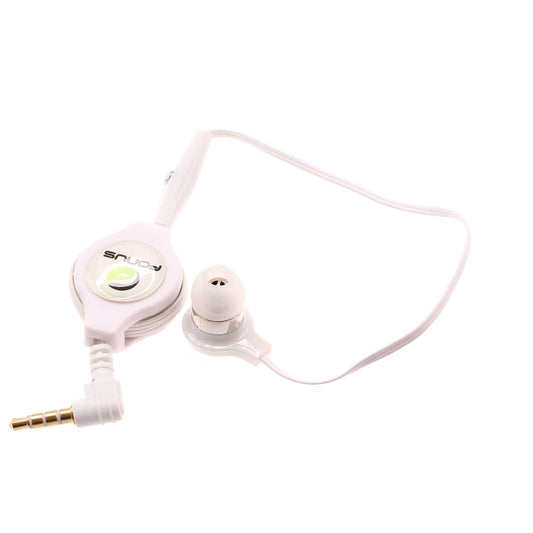 Retractable Mono Earphone Headphone 3.5mm w Mic Headset Handsfree Earbud  - BFM83 418-1