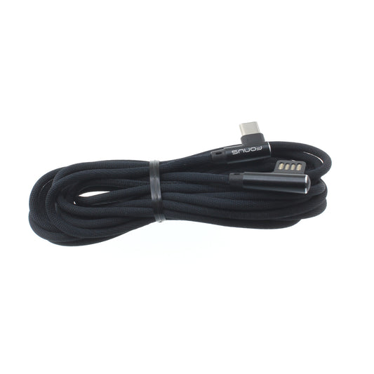 Angle USB Cable 10ft Type-C Charger Cord USB-C Power Wire  - BFR34 1107-1