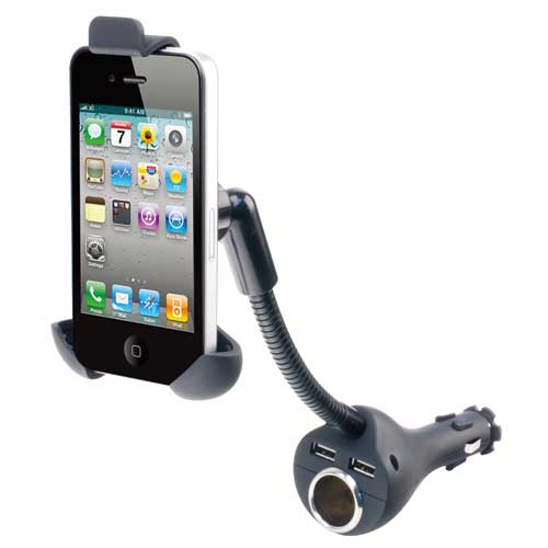 image of Car Mount Charger Holder DC Socket USB Port Cradle  - BFJ15 659-1