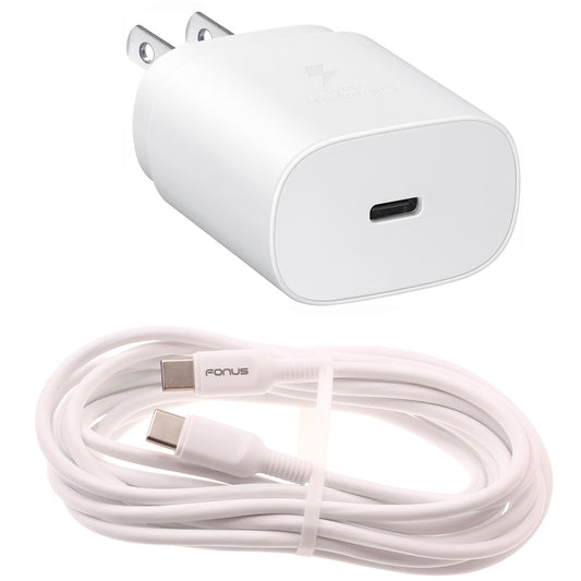 image of 25W Fast Home Charger PD Type-C 10ft USB-C Cable Quick Power Adapter  - BFA78 1520-1