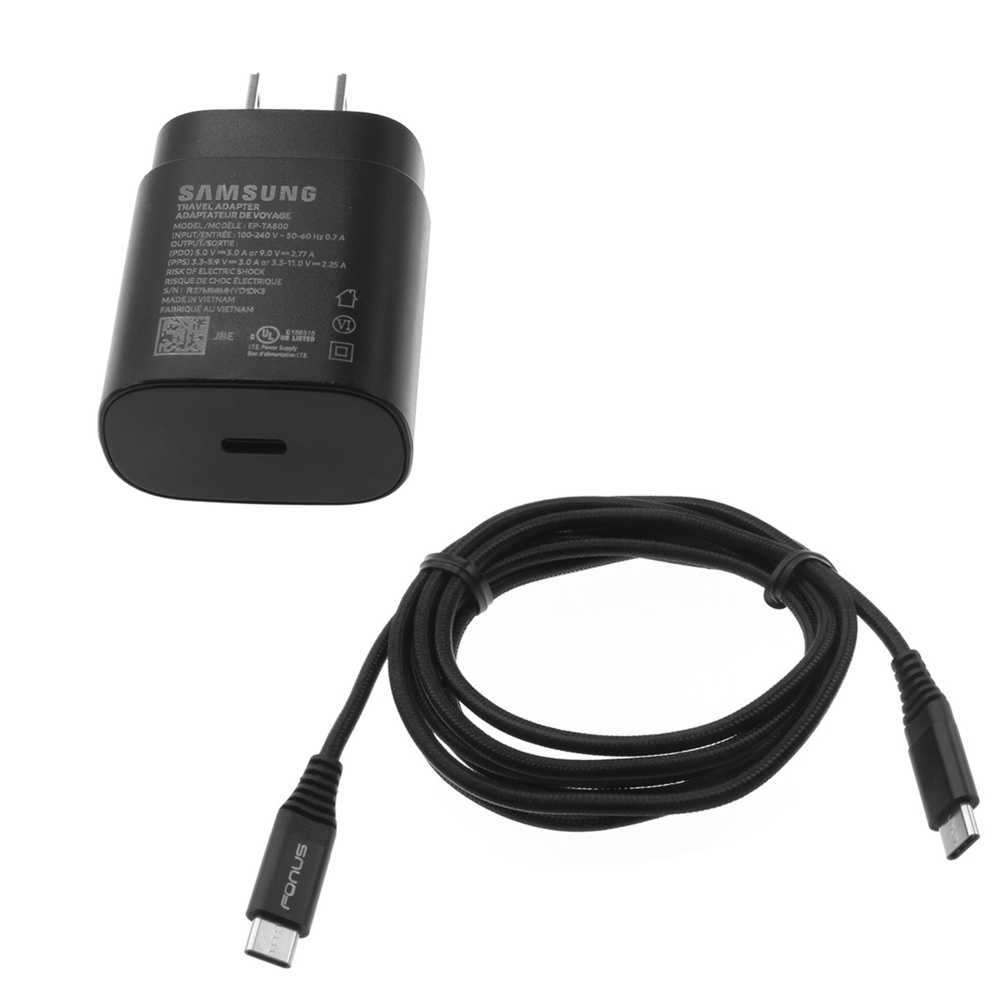 25W Fast Home Charger PD Type-C 6ft USB-C Cable Quick Power Adapter  - BFJ72 1322-1