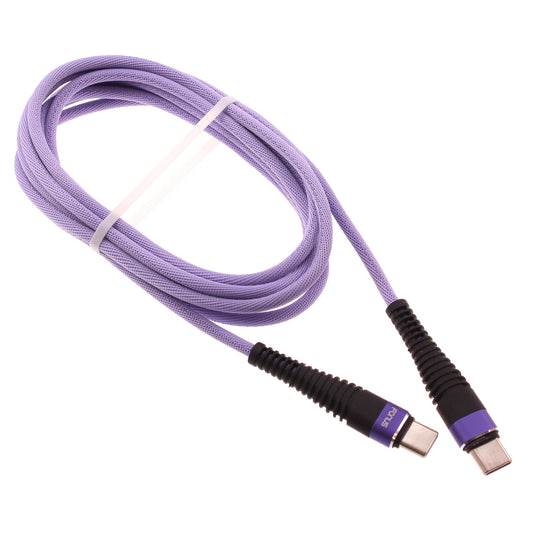 image of Purple 10ft PD Cable Type-C to USB-C Fast Charger Cord Extra Long  Power Wire  - BFA95 1548-1