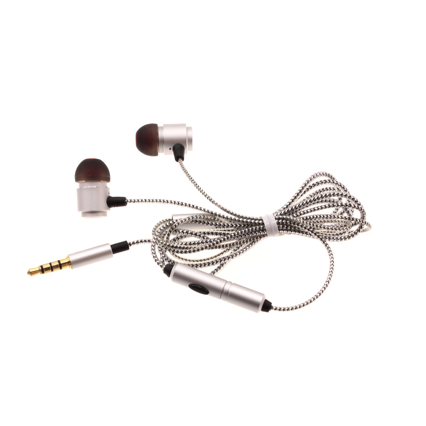 Wired Earphones Hi-Fi Sound Headphones Handsfree Mic Headset Metal Earbuds  - BFG94 432-1