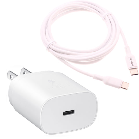 image of 25W Fast Home Charger PD Type-C 6ft USB-C Cable Quick Power Adapter  - BFA79 1519-1