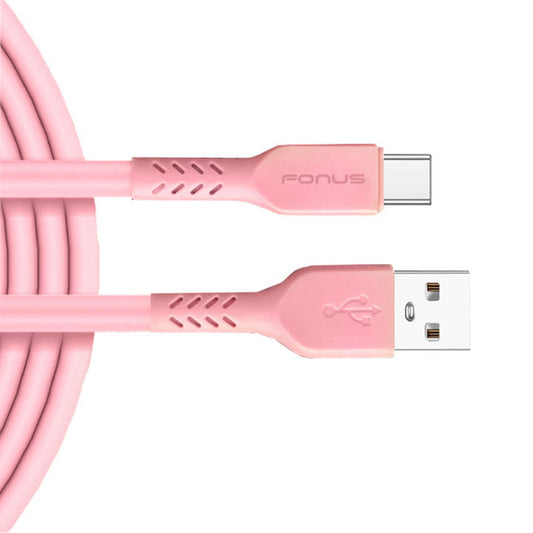 image of 10ft Long USB-C Cable Pink Charger Cord Power Wire Type-C Fast Charge  - BFJ16 1574-1