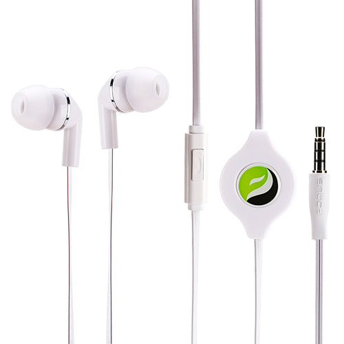 Retractable Earphones Headphones Hands-free Headset 3.5mm w Mic Earbuds  - BFS38 438-2