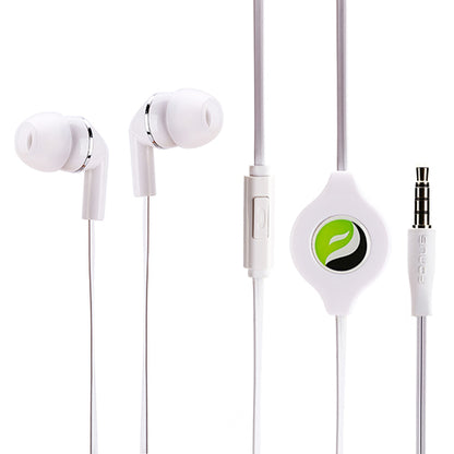 Retractable Earphones Headphones Hands-free Headset 3.5mm w Mic Earbuds  - BFS38 438-2