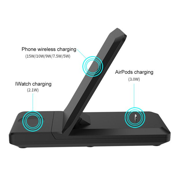 Wireless Charger 15W Fast Folding Stand 2-Coils Charging Pad  - BFZ82 1704-4