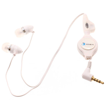 Retractable Earphones Wired Headphones Handsfree Mic Headset 3.5mm  - BFD57 365-1