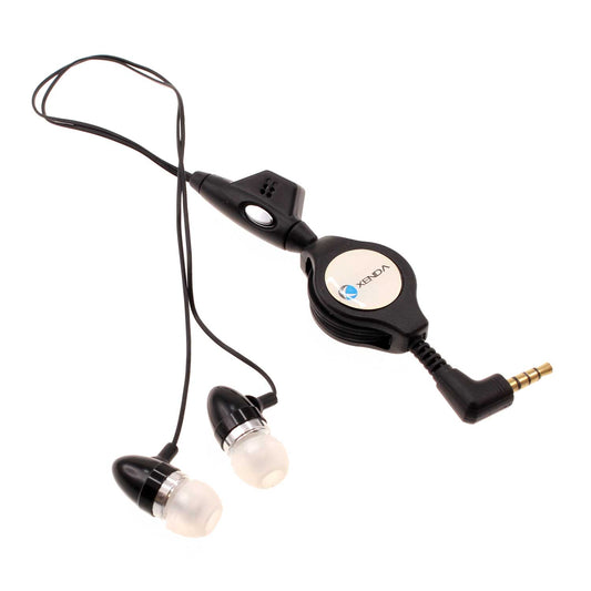 image of Retractable Earphones Wired Headphones Handsfree Mic Headset 3.5mm  - BFC63 357-1