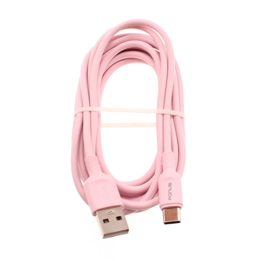 10ft Long USB-C Cable Pink Charger Cord Power Wire Type-C Fast Charge  - BFJ16 1574-1