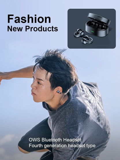 Wireless Ear-Clip TWS Earphones  Bluetooth Earbuds  Bone Conduction Headphones  True Stereo   Charging Case   Hands-free Mic   - BFZ30 1901-6