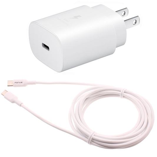 image of 25W Fast Home Charger PD Type-C 6ft USB-C Cable Quick Power Adapter  - BFA79 1519-1