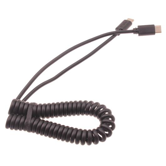 image of Coiled Cable USB-C to TYPE-C Fast Charger Cord Power  - BFD26 1421-1