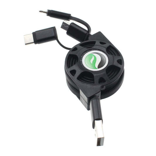 image of USB Cable Retractable Charger Power Cord 3-in-1  - BFR30 1103-1