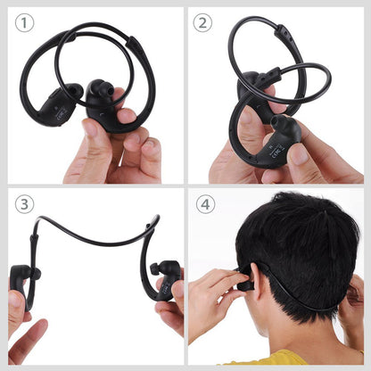 Wireless Headphones Sports Earphones With Microphone Folding Neckband Headset - BFD15 486-3