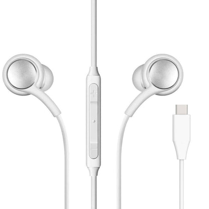 TYPE-C Earphones Wired Earbuds Headphones - White 2085-1